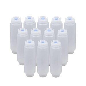 FIFO Squeeze Bottle Refillable 16 oz Blue Tip (12 Pack)